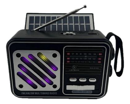 Imagem de Rádio Portátil Solar com Bluetooth, Lanterna e Rádio FM