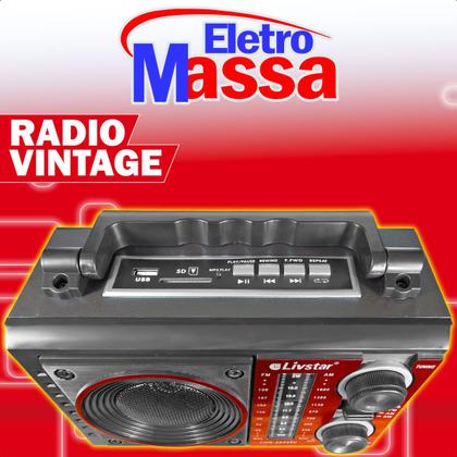 Imagem de Rádio Recarregável Portátil Am Fm Usb Sd Cnn 2844ru Vermelho 5W