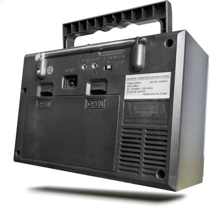 Imagem de Rádio Recarregável Portátil Am Fm Usb Sd Cnn 2844ru Vermelho 5W