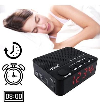 Imagem de Rádio Relógio Alarme Digital Fm Bluetooth Função Soneca