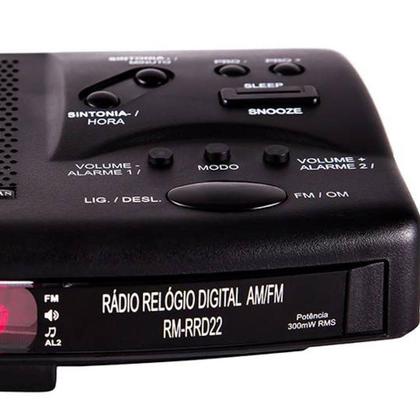 Imagem de Rádio Relógio Motobrás RM-RRD22 AM FM Display Digital