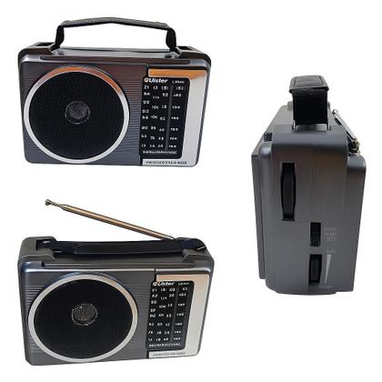 Imagem de Rádio Retrô Portatil 4 Faixas Livstar Am/Fm 3W a Pilha e Energia Alto-Falante Alta Qualidade