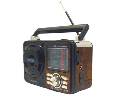 Imagem de Rádio Retro Portátil Pilha Tomada Am Fm Usb Sw Mp3 Kapbom KA-1088