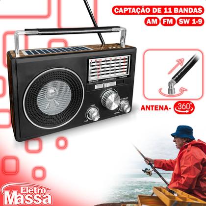 Imagem de Rádio Retrô Recarregável Analógico Bluetooth Bivolt AM/FM CNN-686