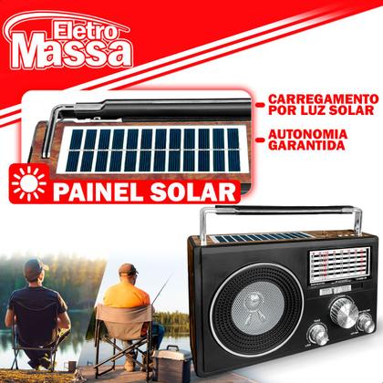 Imagem de Rádio Retrô Recarregável Analógico Bluetooth Bivolt AM/FM CNN-686