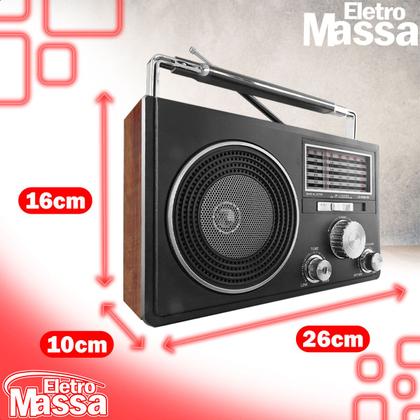 Imagem de Rádio Retrô Recarregável Analógico Bluetooth Bivolt AM/FM CNN-686