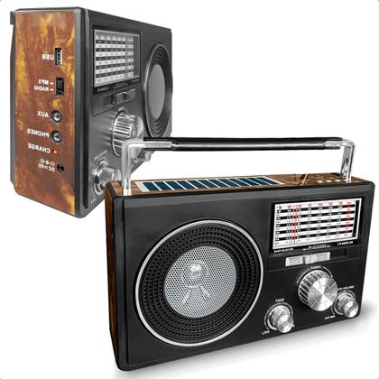Imagem de Rádio Retrô Recarregável Analógico Bluetooth Bivolt AM/FM CNN-686