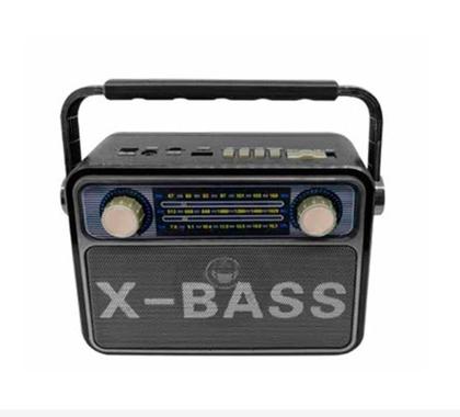 Imagem de Rádio Retro Vintage XBASS AM, FM, SW, USB, Cartão TF, AUX e Bluetooth 5.0, Portátil Bateria recarregável ou Pilhas.