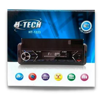 Imagem de Rádio Som Automotivo H-Tech Bluetooth com Suporte para Celular - HT-1223