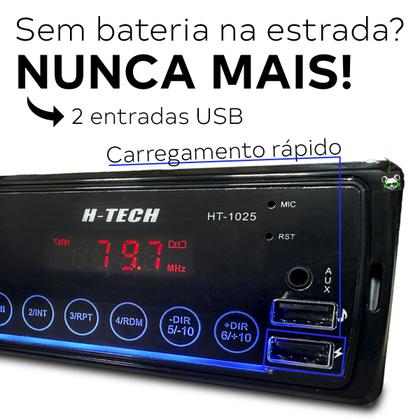 Imagem de Rádio Som Automotivo Mp3 C/ Bluetooth 2 Usb's Aux Pen Drive