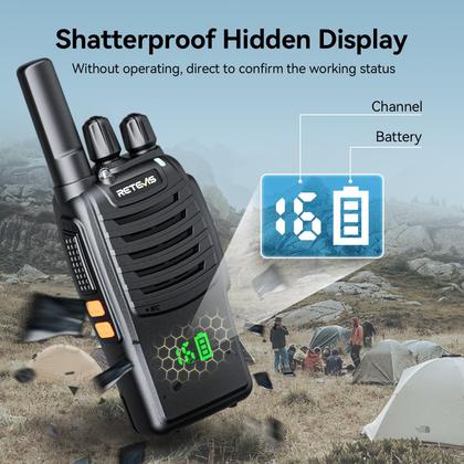 Imagem de Rádios recarregáveis de 2 vias Walkie Talkies Retevis H-777H (pacote com 3)