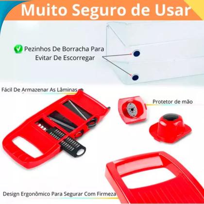Imagem de Ralador de Legumes e Queijos Manual 5 em 1