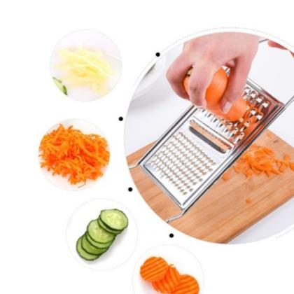 Imagem de Ralador Fatiador de Legumes em Inox com Base e Encaixe Para Mão