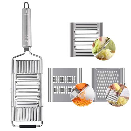 Imagem de Ralador Manual Multifuncional 3 em 1 com Cabo Lorben Aço Inox Queijo Legumes