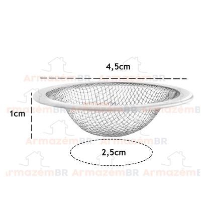 Imagem de Ralinho de pia Inox Japonês 5cm Pequeno Com Borda Cozinha - AMZ