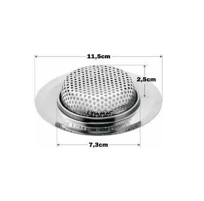 Ralinho Inox Grande C/ Borda Para Pia Ralo 9 cm Imagem de Ralinho Inox Grande C/ Borda Para Pia Ralo 9 cm