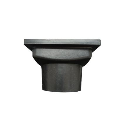 Imagem de Ralo 15x15 Alumínio Preto Fosco Cocho Saída Baixa 100mm