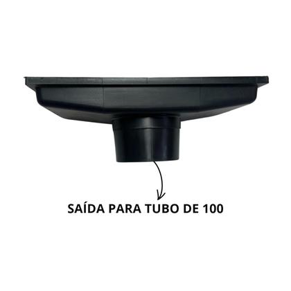 Imagem de Ralo 20x30 Alumínio Anti Insetos com Sistema de Sifão e Coletor Saída Baixa 100mm - 4 polegadas