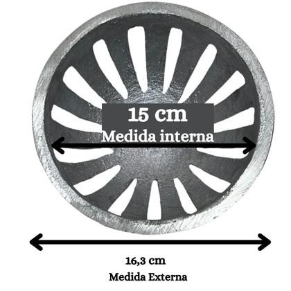 Imagem de Ralo Abacaxi Alumínio Fundido para Tubo 150mm Anti Folhas