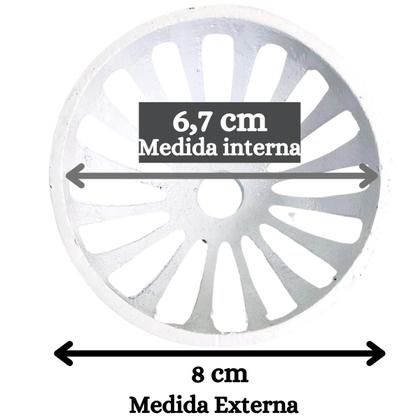Imagem de Ralo Abacaxi Hemisférico Alumínio Branco Anti Folhas para Tubo de 75mm 3 polegadas Calhas Telhado