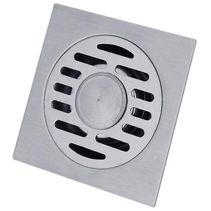 Imagem de Ralo Aço Inox 10x10 Banheiro Lavabo Jardim Quintal Higienico Seguro Resistente Anti Corrosao