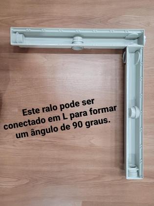 Imagem de Ralo Banheiro Linear Oculto 6x50cm Invisível Anti Insetos Cola Piso Branco Smart