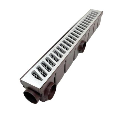 Imagem de Ralo Borda Piscina Aluminio com Tela 6x50 Coletor Marrom
