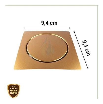 Imagem de Ralo Click 10x10 Cm Inteligente Cores Em Aço Inox Banheiro