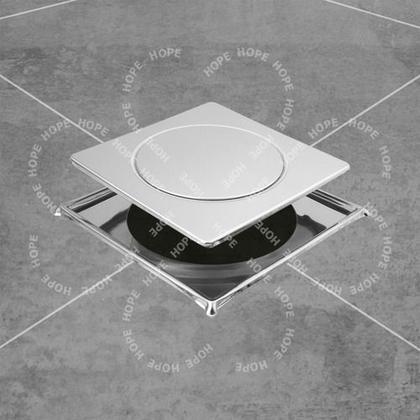 Imagem de Ralo Click 15x15 Com Porta Grelhas Cromado Para Banheiro