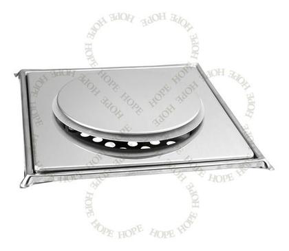 Imagem de Ralo Click 15x15 Com Porta Grelhas Cromado Para Banheiro