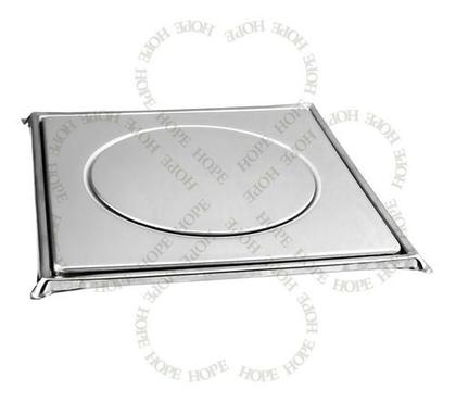 Imagem de Ralo Click 15x15 Com Porta Grelhas Cromado Para Banheiro