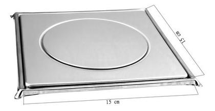 Imagem de Ralo Click 15x15 Com Porta Grelhas Cromado Para Banheiro