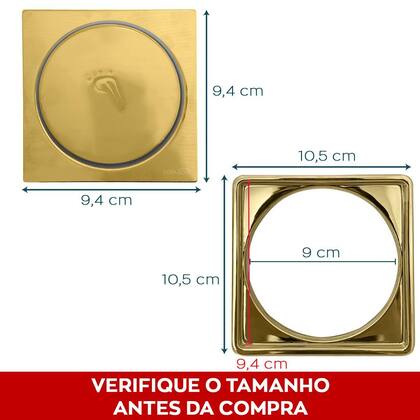 Ralo Click E Porta Grelha 10x10 Valvula Click 7/8 Aço Inox Kit Banheiro ...