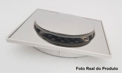 Ralo Click Inteligente em Inox 15x 15 Cromado com Com Porta Grelha - Water Imagem de Ralo Click Inteligente em Inox 15x 15 Cromado com Com Porta Grelha