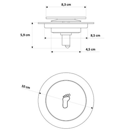 Ralo Click Inteligente P/ Banheiro Redondo 10 Cm Inox Cromo - ALPHA HIDROMETAIS Imagem de Ralo Click Inteligente P/ Banheiro Redondo 10 Cm Inox Cromo