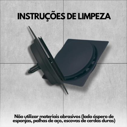 Imagem de Ralo Click Inteligente Quadrado 10x10 Cm preto