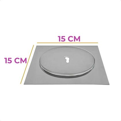 Imagem de Ralo Click Inteligente Veda Cheiro Banheiro Aço Inox Pop Up Clic 15x15 Grelha Chão