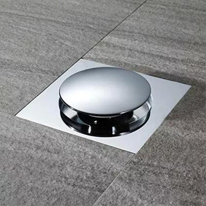 Imagem de Ralo Click Up Inteligente Banheiro 10x10cm Inox Veda Cheiro