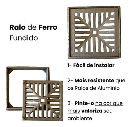 Imagem de Ralo De Ferro Fundido Área Externa Resistente A Peso 15 X 15