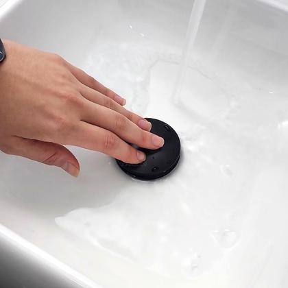 Imagem de Ralo De Pia Preto Fosco 1 ¼ Valvula Click ABS Cuba Banheiro Tampa Inox Pia Lavabo Escoamento Cuba Tanque Lavatorio 40mm Black