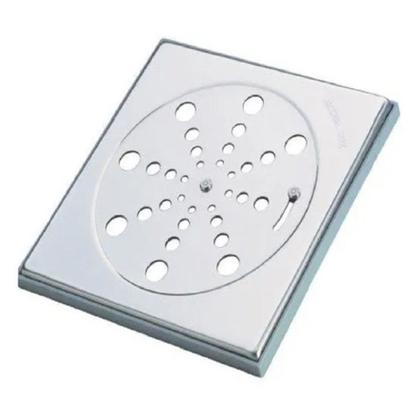 Imagem de Ralo Grelha Inox Para Banheiro Quadrado 15x15 Com Fecho