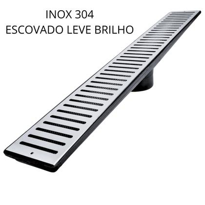 Imagem de Ralo Inox 304 15x100 Quintal com Coletor Plástico Saída 100mm e Tela
