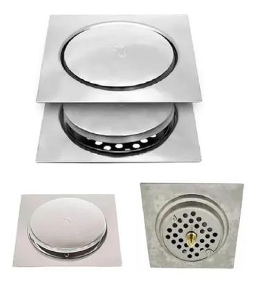 Imagem de Ralo Inteligente Click Para Banheiro 15x15 Cm Inox Smart