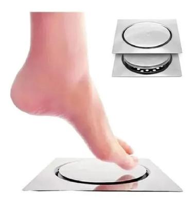 Imagem de Ralo Inteligente Click Para Banheiro 15x15 Cm Inox Smart