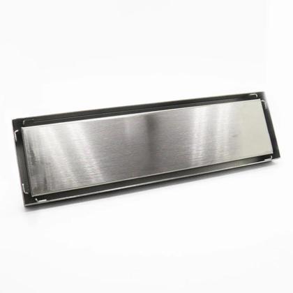 Imagem de Ralo Invisivel Linear 30cm Inox Anti Odor Anti Insetos Tampa Aço Escovado Banheiro