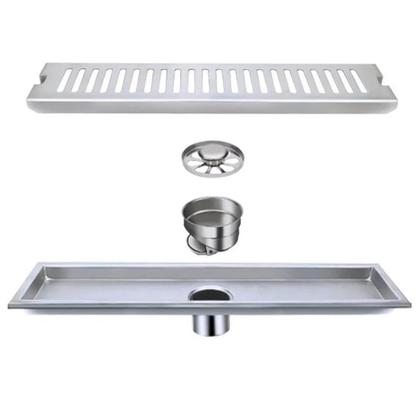 Imagem de Ralo Linear Aço Inox 40cm Banheiro Anti Odor E Insetos Area Externa