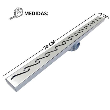 Ralo Linear Box de Banheiro 5x70 Inox 304 Tela e Coletor Plástico Saída 40mm - FICONE & REIS Imagem de Ralo Linear Box de Banheiro 5x70 Inox 304 Tela e Coletor Plástico Saída 40mm