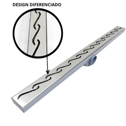 Ralo Linear Box de Banheiro 5x70 Inox 304 Tela e Coletor Plástico Saída 40mm - FICONE & REIS Imagem de Ralo Linear Box de Banheiro 5x70 Inox 304 Tela e Coletor Plástico Saída 40mm