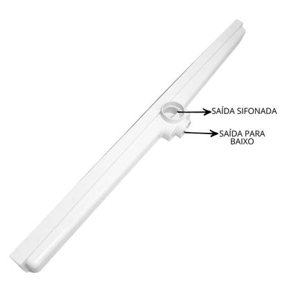 Imagem de Ralo Linear de Banheiro Alumínio Tradicional Coletor Água com Sifão