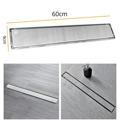 Imagem de Ralo Linear Embralumi Oculto Invisível Piso Aço Inox 60x9cm